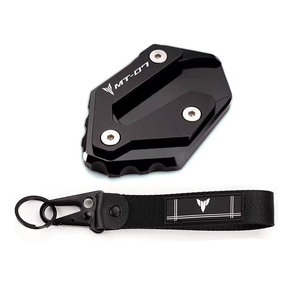 Motorrad-Seitenständerplatte Für Ya&maha MT-07 2014-2024 Motorrad Seitenständer Vergrößern Kickstand Extension Plate Pad Schlüsselanhänger Ring von OEJDGYVNSX