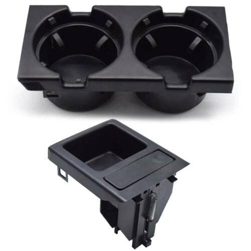 Auto Getränkehalter Mittelkonsole + Münzhalter Tablett Kompatibel fur BMW E46 323i 325 328 330 M3 1999–2006 Auto Getränkehalter Mittelkonsole Wasserbecherhalter Aufbewahrungsbox mit Zwei Löchern von OEMASSIVE