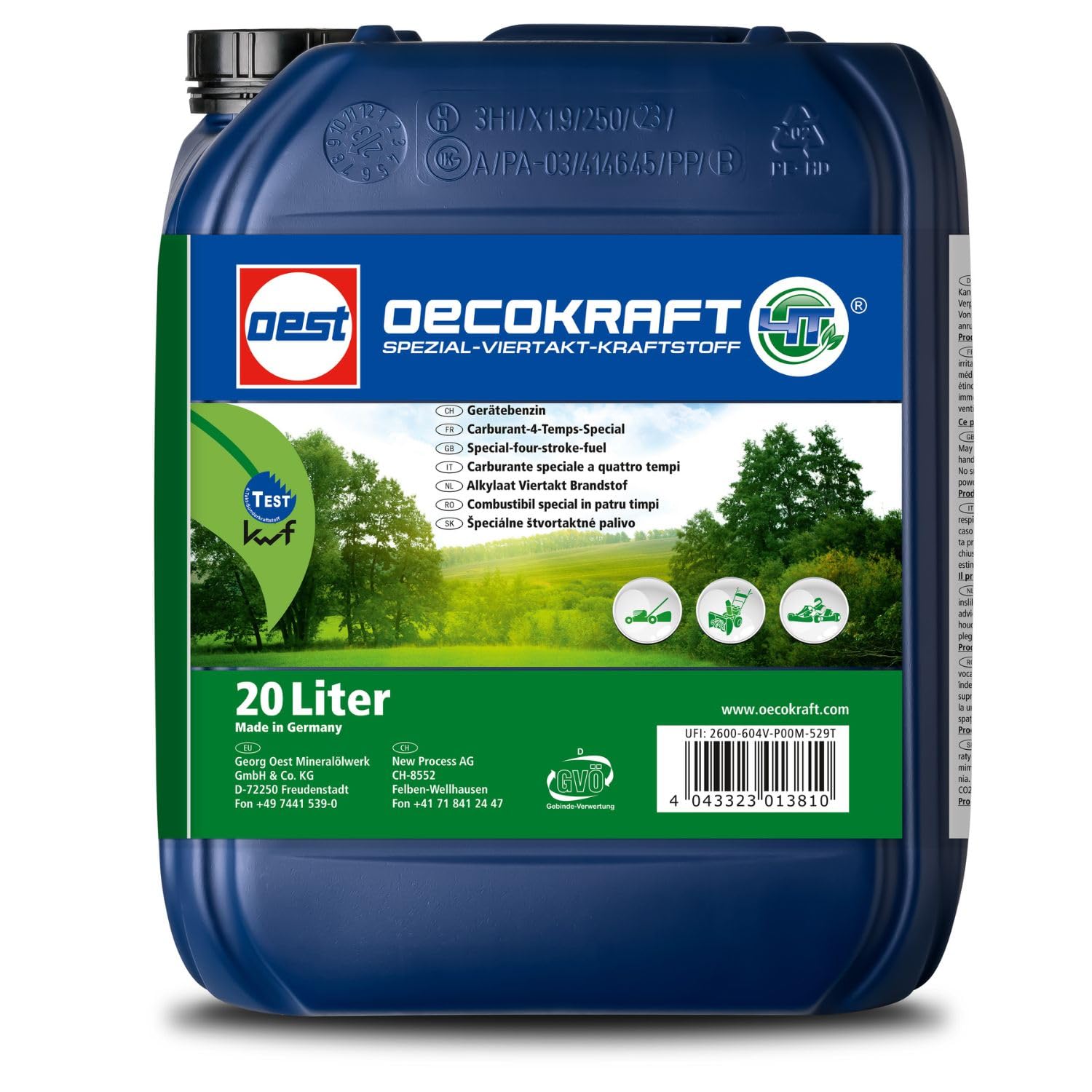 Alkylatbenzin | Sonderkraftstoff - OEST Oecokraft 4T - 20 Liter von OEST