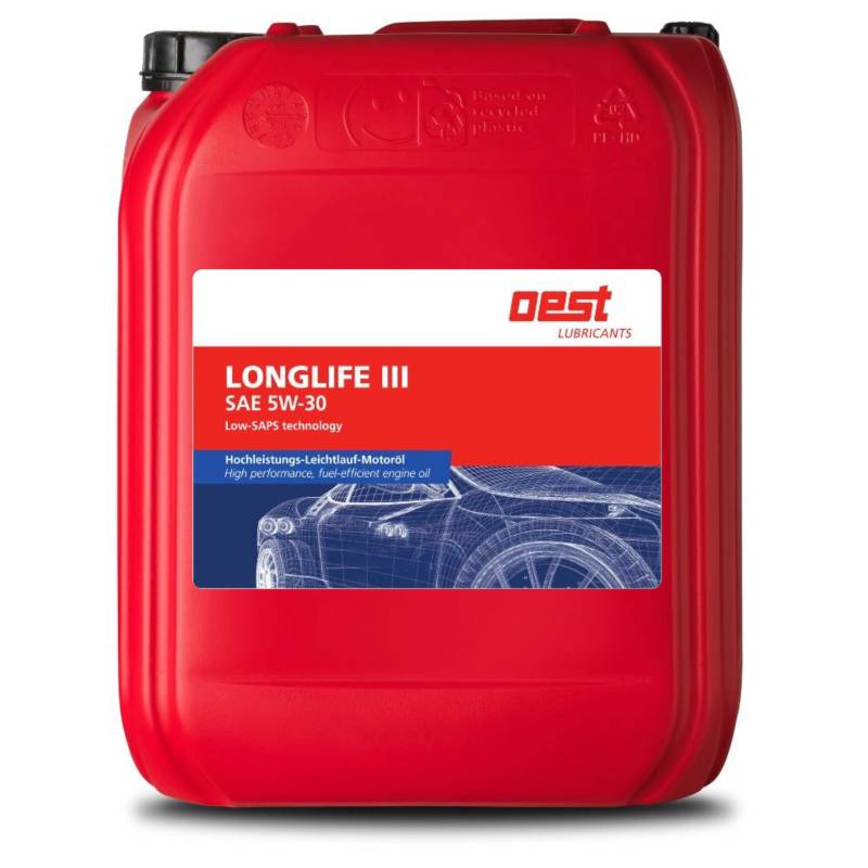 OEST Longlife III SAE 5W-30 Hochleistungs-Leichtlauf Motoröl (20L) von OEST