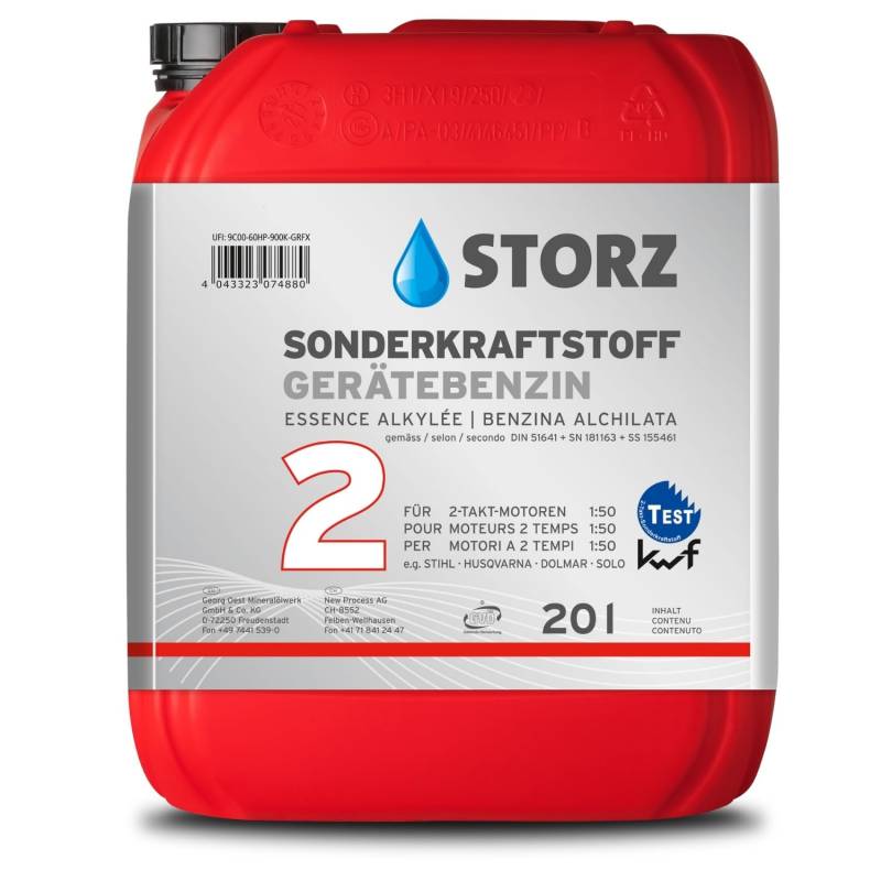 Storz 2T Gerätebenzin - 20 Liter Kanister | Sonderkraftstoff | Alkylatbenzin 1:25-1:50 von OEST