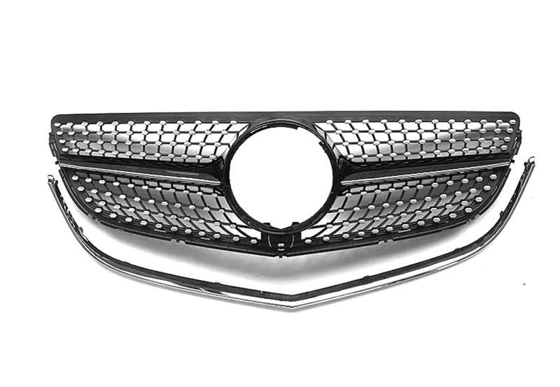 Front Grill Oberer Kühlergrill Für Mercedes Für Benz E Coupe C207 A207 W207 E250/E400 2014-2017 Diamond Style Frontstoßstange Haube Mesh Grills Kühler-Grill von OESUP