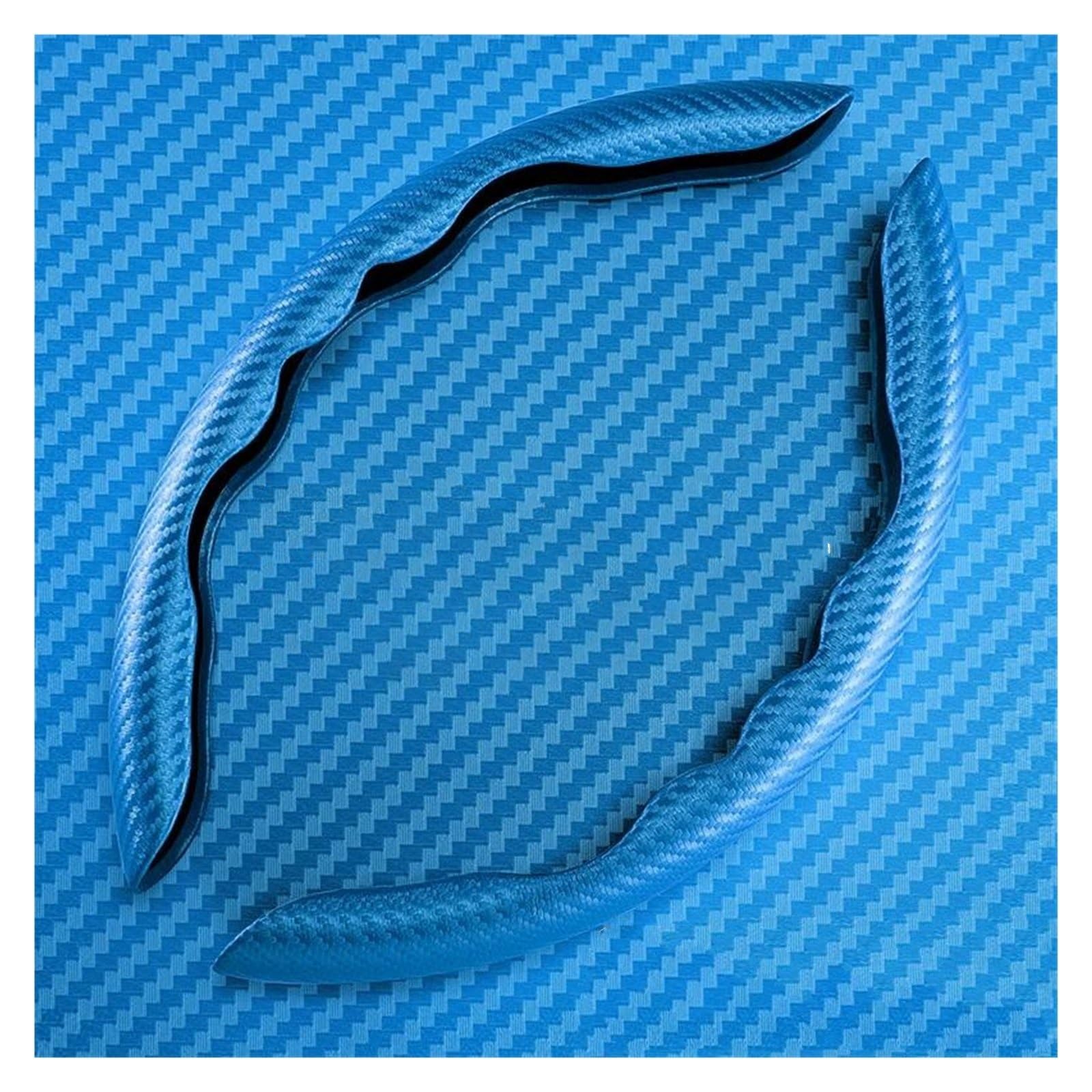 Lenkradschoner 36CM Auto Lenkrad Abdeckung Nicht-slip Carbon Faser Ultra-dünne Karte Abdeckung Sommer Auto Griff Schutzhülle Universal Lenkradhülle(Blau) von OESUP