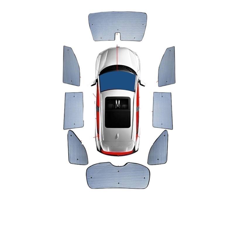 Auto Sonnenshutz Für KIA Für Sportage NQ5 2022 2023 Auto-Sonnenschutz UV-Schutz Vorhang Sonnenschutz Visier Windschutzscheibenabdeckung Schutz Privatsphäre Zubehör Sonnenblende Auto Netz(Whole Car 1se von OEXRIG