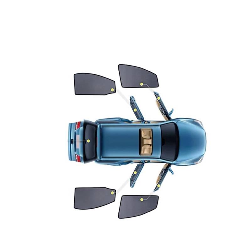 Auto Sonnenshutz Für VW Für Tiguan Für Allspace L 2016~2023 7SEAT Für LWB Abdeckung Sonnenschutz Fenstervisier Sonnenschutzabdeckung Zubehör Auto Sonnenschutz Sonnenblende Auto Netz(4PCS) von OEXRIG