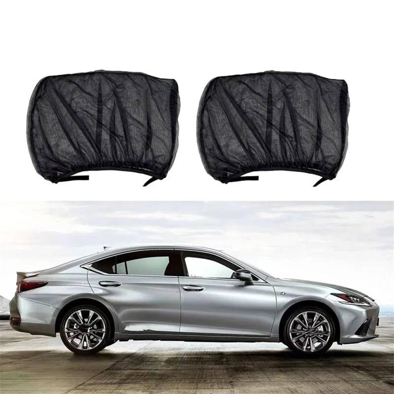 Auto Sonnenshutz Moskitovorhänge Für Autos Auto Sonnenschutz Styling Zubehör Auto UV Schutz Vorhang Seitenfenster Sonnenschutz Mesh Sonnenblende Sonnenblende Auto Netz(Sedan-Rear) von OEXRIG