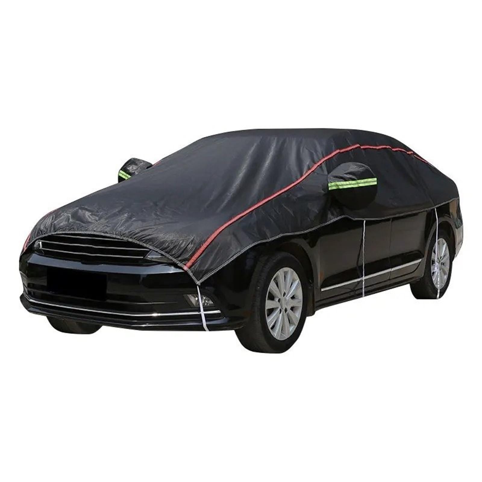 Auto Sonnenshutz Universal-Halbautoabdeckung Wasserdichte Außenabdeckung Sonnenschutz Regenschutz UV-Schutz Staubdicht Schneefest Karosserieabdeckung SUV-Limousinen Sonnenblende Auto Netz(Sedan Black) von OEXRIG