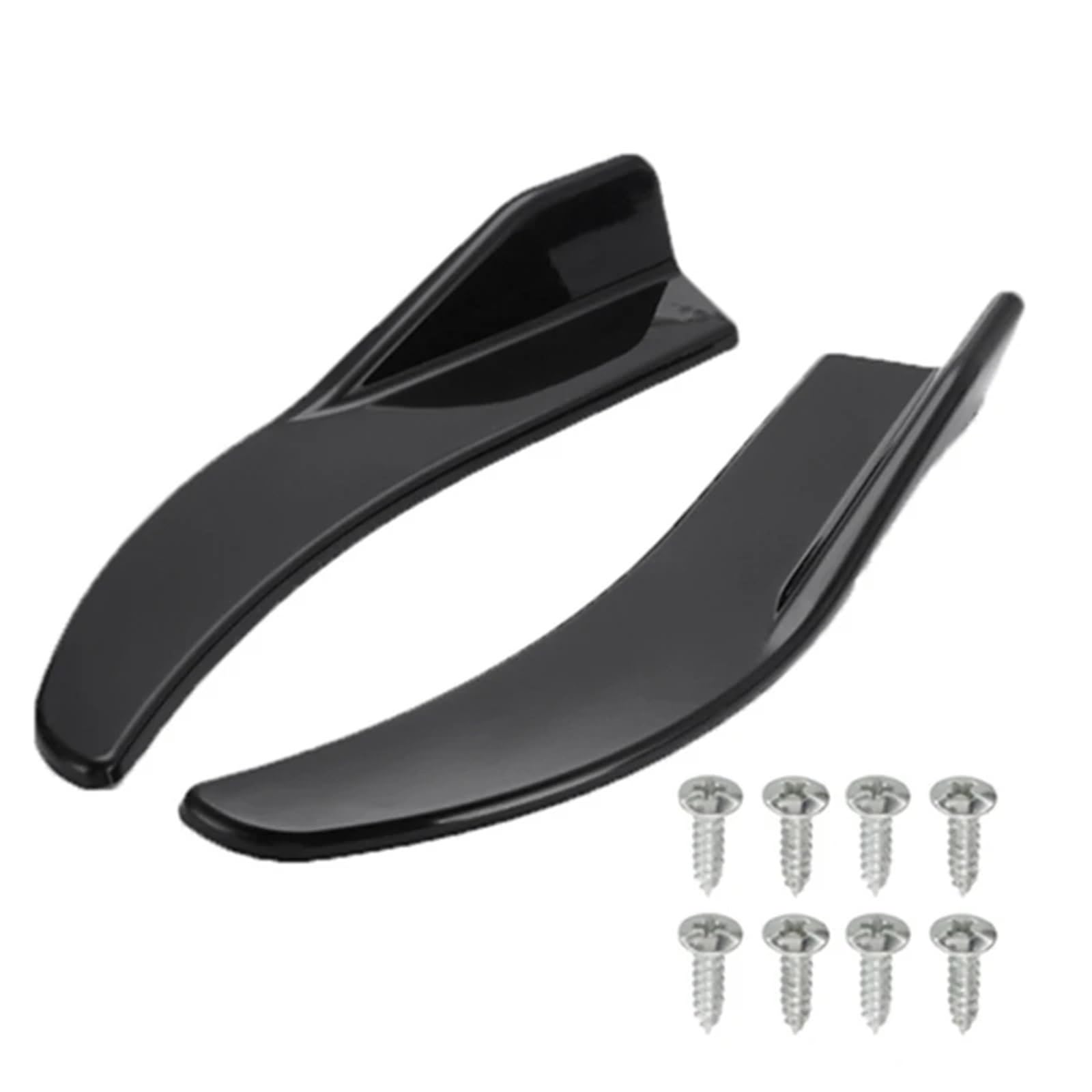 Auto Spoiler Flügel 1 Paar Auto Bumper Spoiler Vorne Hinten Lip Anti-kollision Universal Auto Seite Rock Heckspoiler(Schwarz) von OEXRIG