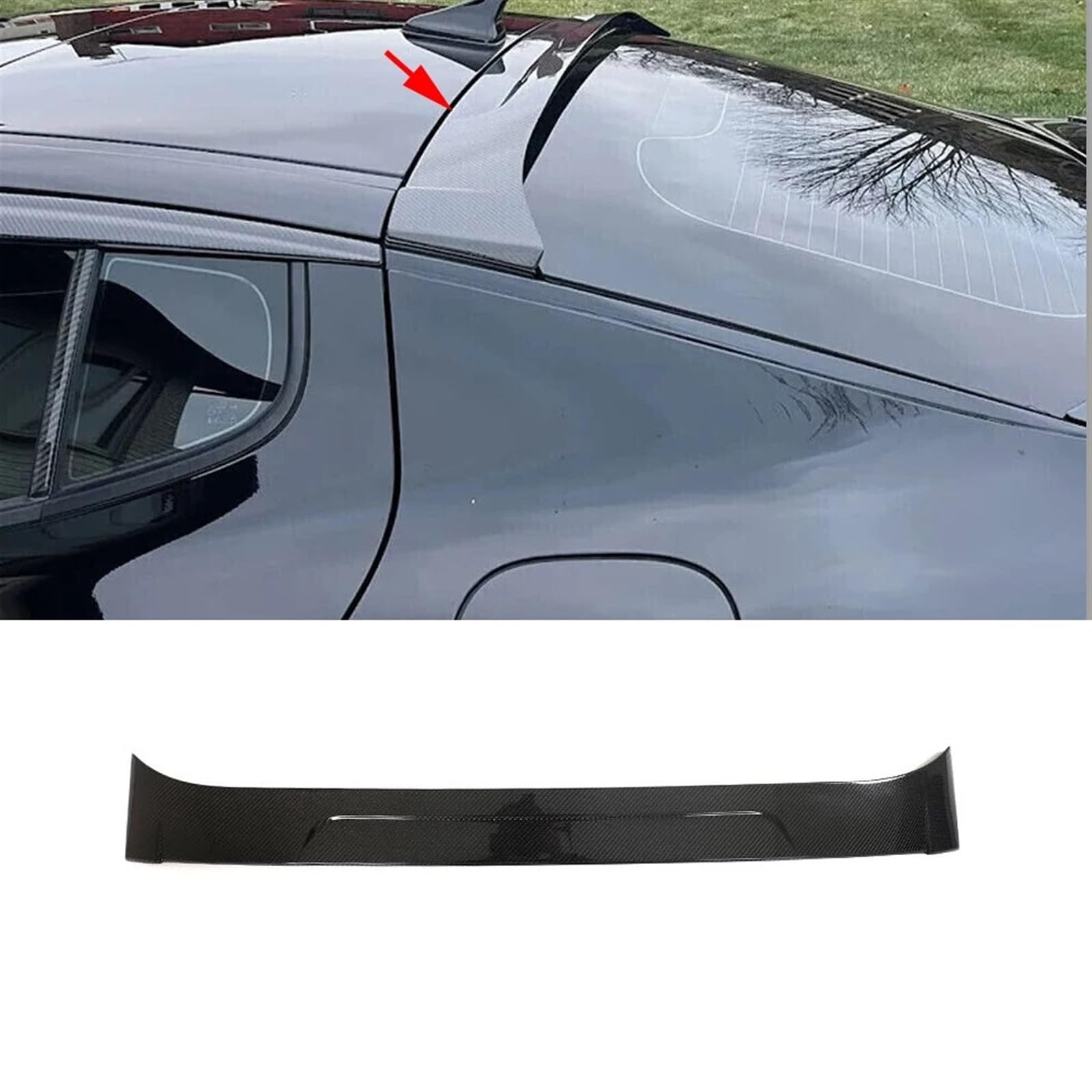 Auto Spoiler Flügel Für Kia Für Stinger 2018-2023 Heckspoiler Dachfensterspoiler Wing Body Kits Carbon Fiber Auto Heckdachspoiler Passend Heckspoiler von OEXRIG