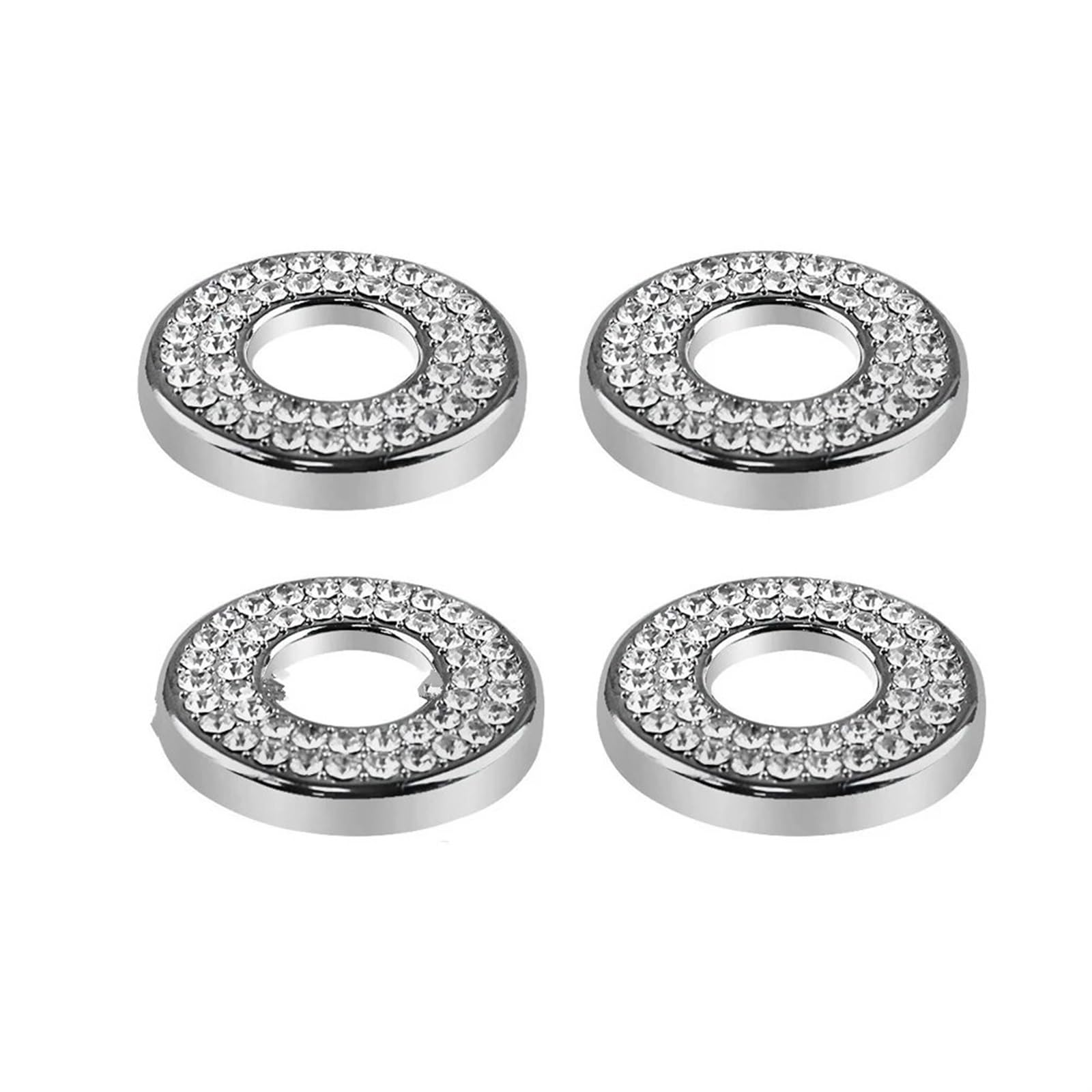 Autozubehör Innenraum Für Benz EC Für GLC Klasse Lift Bolzen Sparkle Zugstange Bling Auto Türschloss Pin Ring Abdeckung Kristall Decroation Zubehör 4x Innenraum Auto Zubehör(Circular White) von OEXRIG