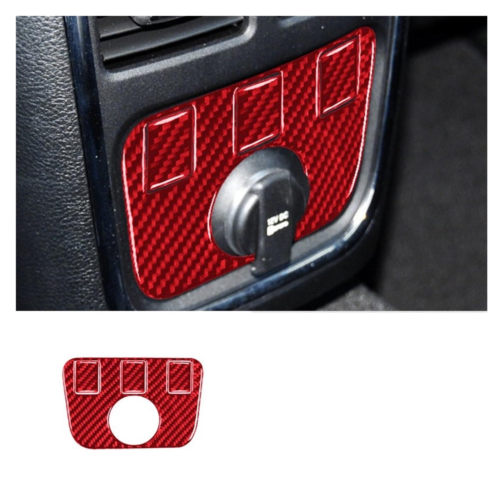 Autozubehör Innenraum Für Dodge Für Ladegerät 2015 2016 2017 2018 2019 2020 2021 2022 Carbon Fiber Center Konsole Zurück USB Knopf Air Vent Panel Aufkleber Auto Innenraum Auto Zubehör(A) von OEXRIG