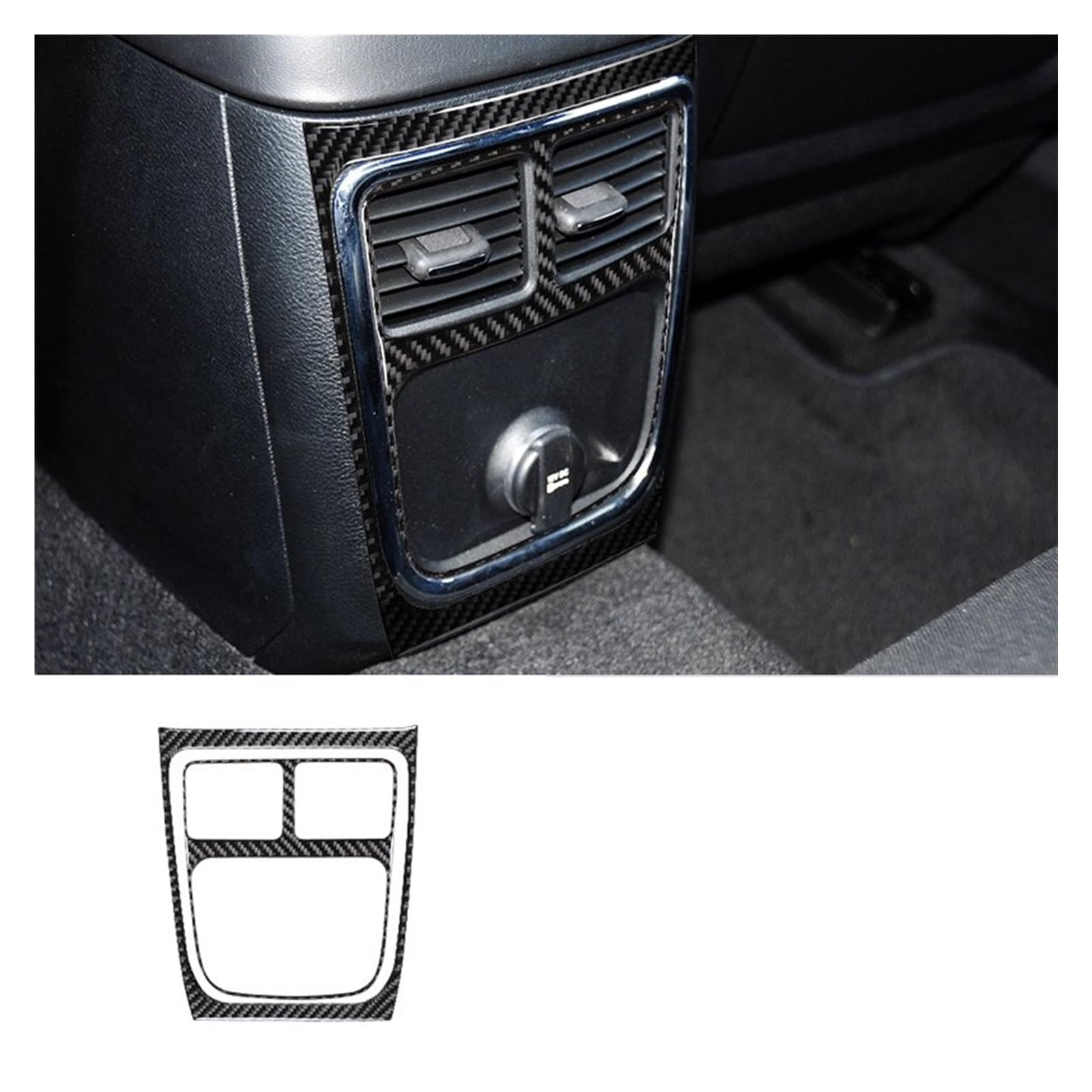 Autozubehör Innenraum Für Dodge Für Ladegerät 2015 2016 2017 2018 2019 2020 2021 2022 Carbon Fiber Center Konsole Zurück USB Knopf Air Vent Panel Aufkleber Auto Innenraum Auto Zubehör(E) von OEXRIG