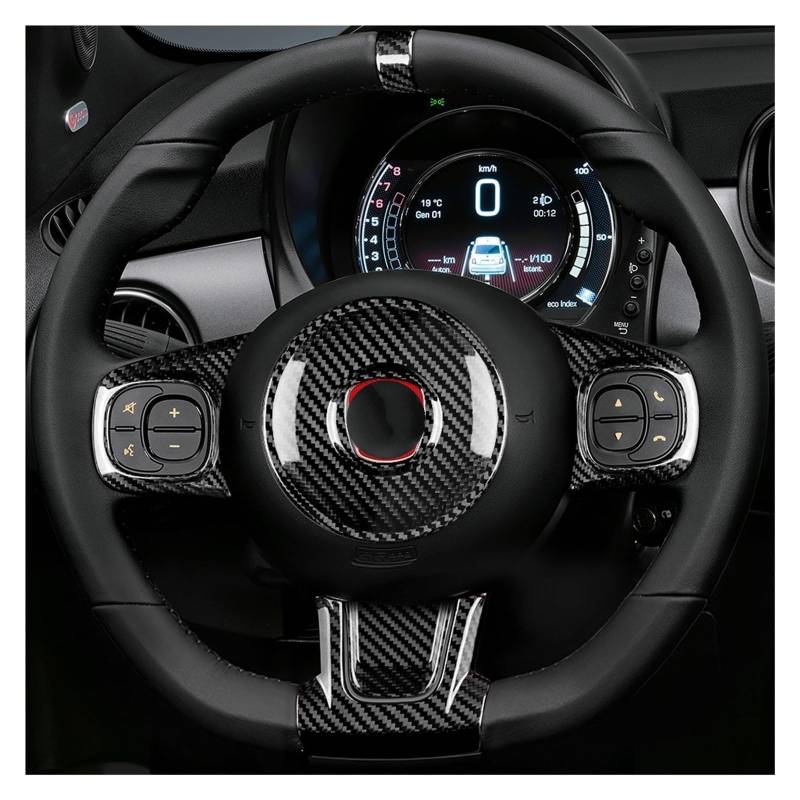 Autozubehör Innenraum Für Fiat 500 Für Abarth 595 695 2008-2014 2015 2016 2017 2018 2019 2020 2021 2022 2023 Autoinnenraum Innenraum Auto Zubehör(1Set Type B Black) von OEXRIG