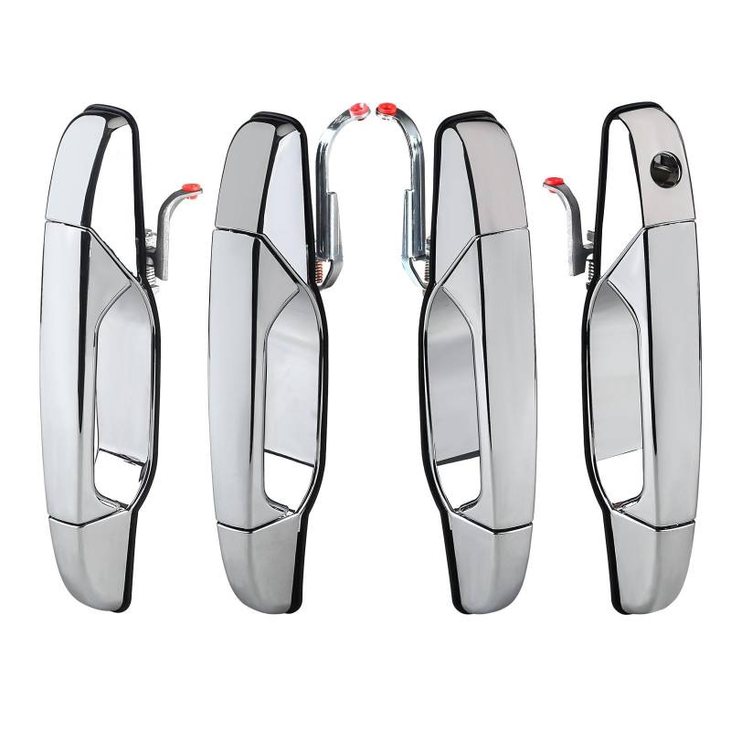 Fahrerseite außen außen Türgriff Für Chevrolet Für Silverado Für Suburban Für Tahoc 2007-2013 Außentürgriff 20828237 Außentürgriff Aus Chrom(1 Set Chrome (4pcs)) von OEXRIG