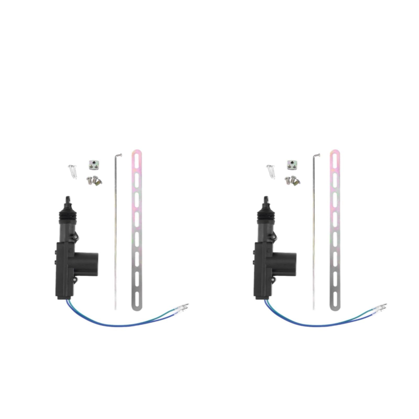 Kofferraumschloss 2/5-Draht-Universal-Auto-Elektro-Fernbedienungs-Zentralverriegelungsantrieb Automatisches 12V Hochleistungs-Verriegelungssystem Einzelpistolen-Typ-Kit Türschloss Heckklappe(2 Wire 2P von OEXRIG