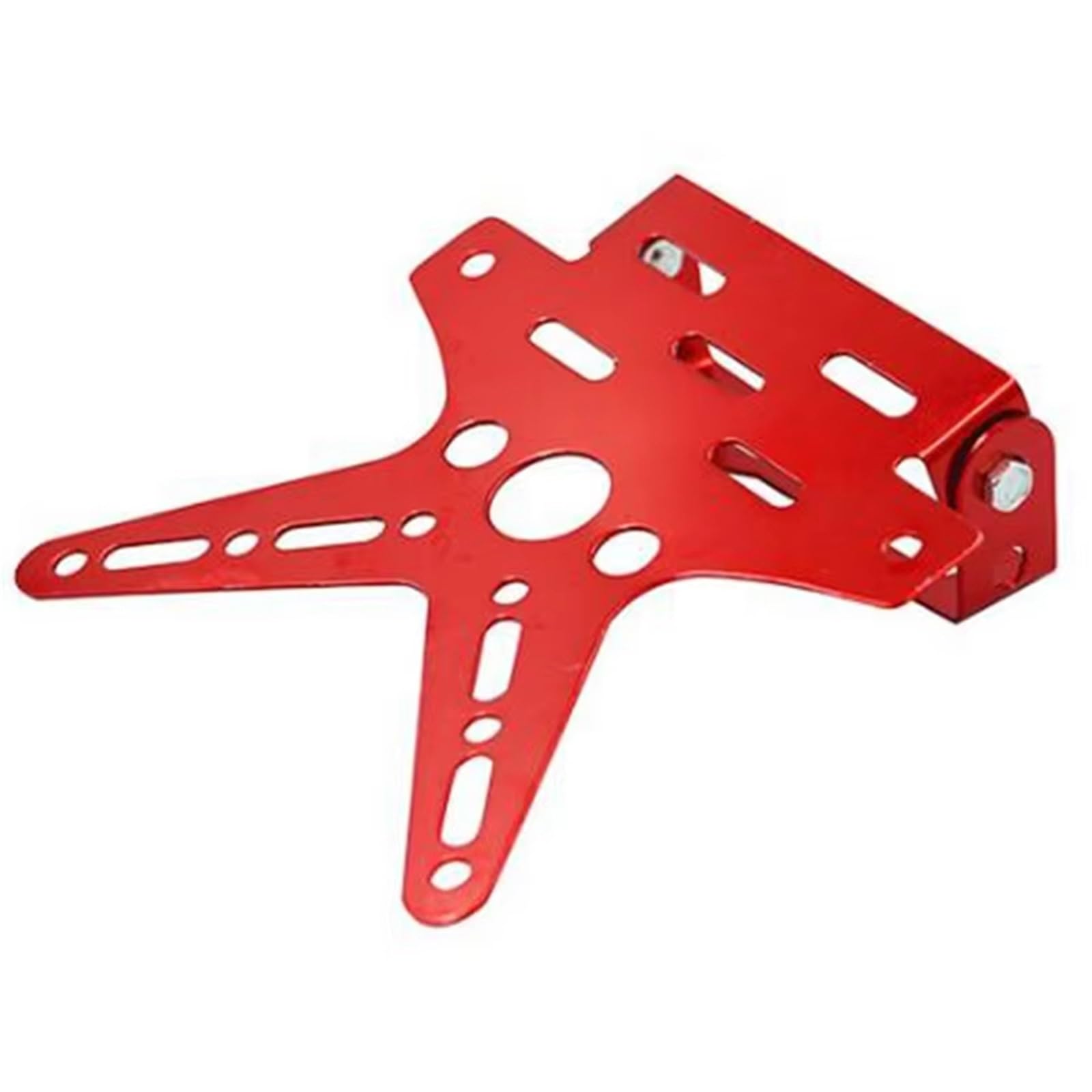 Motorrad Kennzeichenhalter Motorrad-Kennzeichenrahmen, Motorrad-Heckhalterung, motorisch angepasst, universeller Kennzeichenhalter Halter kurzes Heck(Red) von OEXRIG