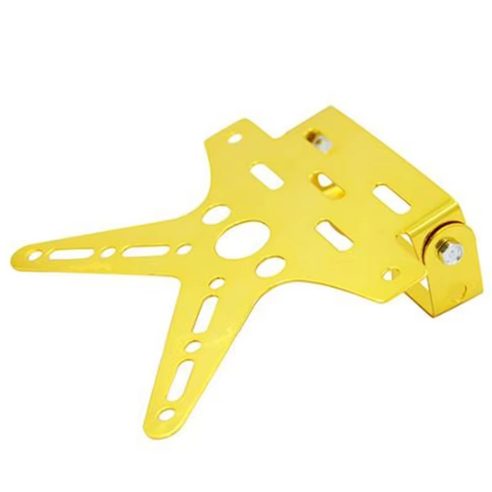 Motorrad Kennzeichenhalter Motorrad-Kennzeichenrahmen, Motorrad-Heckhalterung, motorisch angepasst, universeller Kennzeichenhalter Halter kurzes Heck(Yellow) von OEXRIG