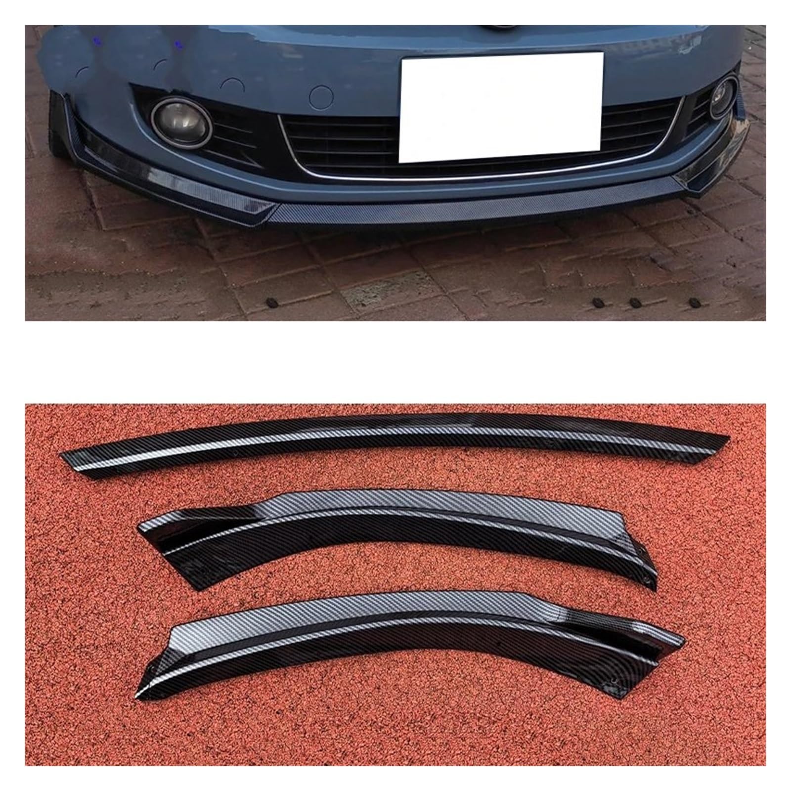 OEXRIG Auto Frontspoiler Für Golf 6 MK6 Für TSI Für TDI Standard 2008-2012 Für Maxton Style Auto Frontstoßstange Splitter Lip Diffusor Body Kit Spoilerschutz Frontlippe Spoiler(Carbon Fiber Pattern) von OEXRIG