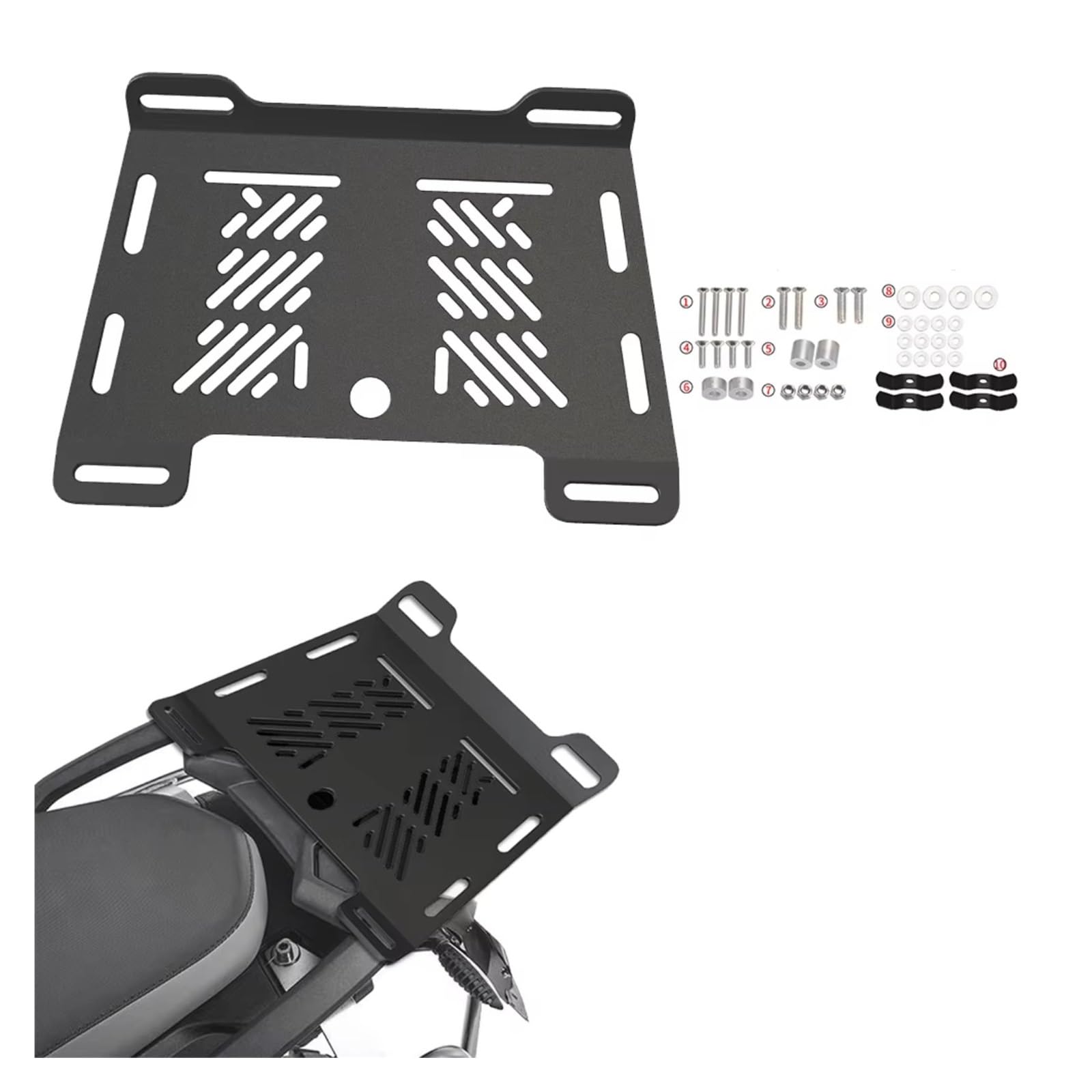 OEXRIG Hinterradgepäckträger Für R1250GS Für R1200GS Für F850GS Für F750GS Für F650GS Heckträger Motorradgepäckträger Regalkofferhalter Kofferraumrahmenplattenhalterung Motorrad-Gepäckträger Hinten von OEXRIG