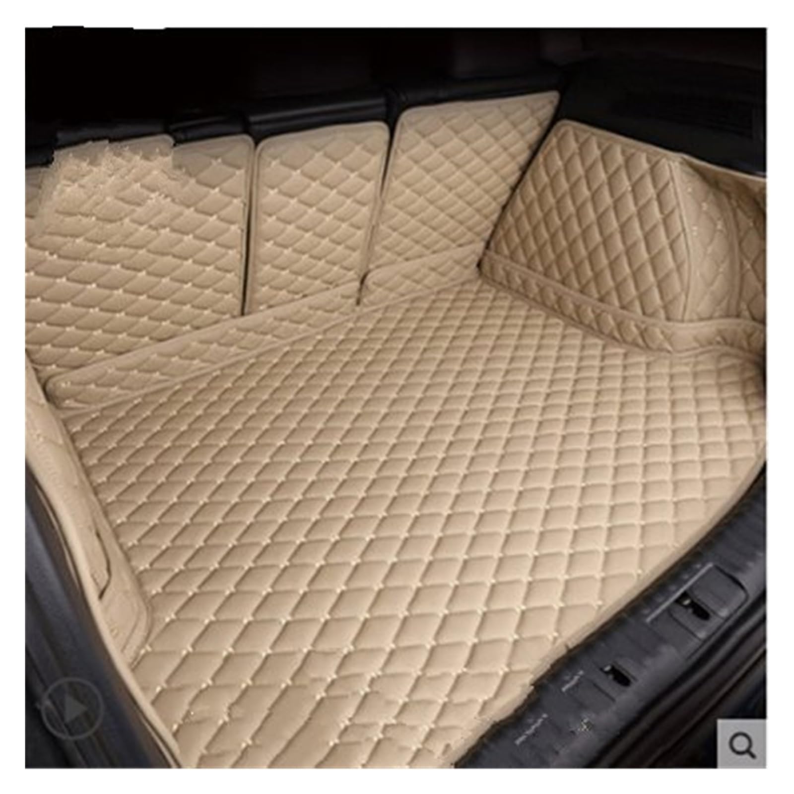 OEXRIG Kofferraummatte Für CR-V 2017 2018 2019 2020 2021 Leder Auto Stamm Matten Hinten Stamm Boden Matte Fach Teppich Schlamm Kofferraum Cargo Schutzmatte(Beige-A) von OEXRIG