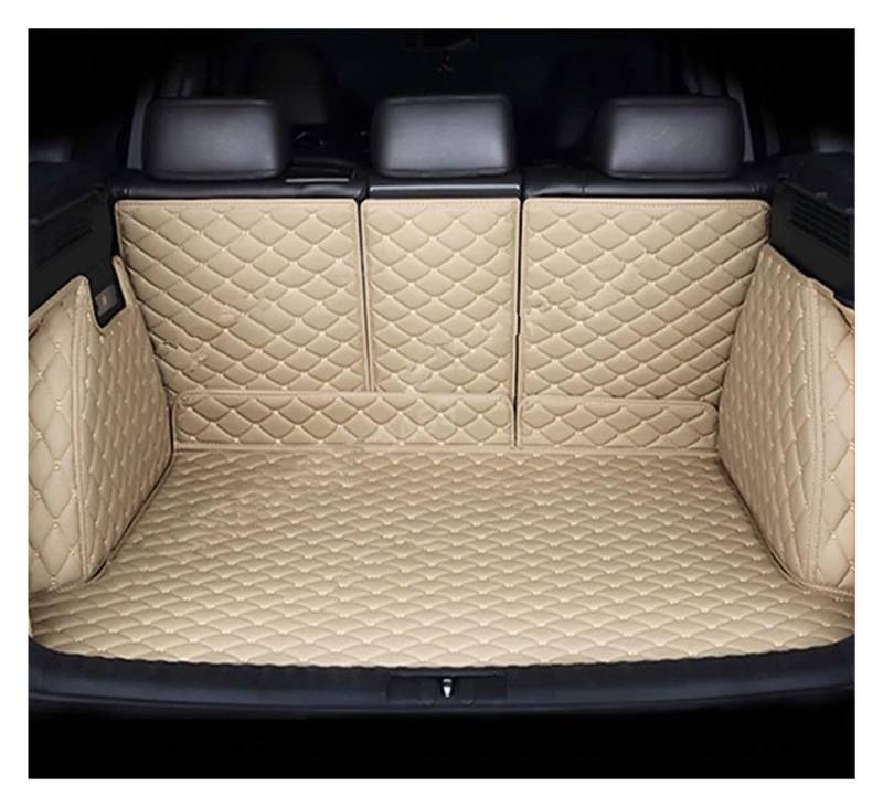 OEXRIG Kofferraummatte Für CR-V Für CRV Für CR V 2023 2024 2025 Leder Auto Hinten Stamm Matten Wasserdicht Pads Fach Teppich Schlamm Tapis Kofferraum Cargo Schutzmatte(Beige-B) von OEXRIG