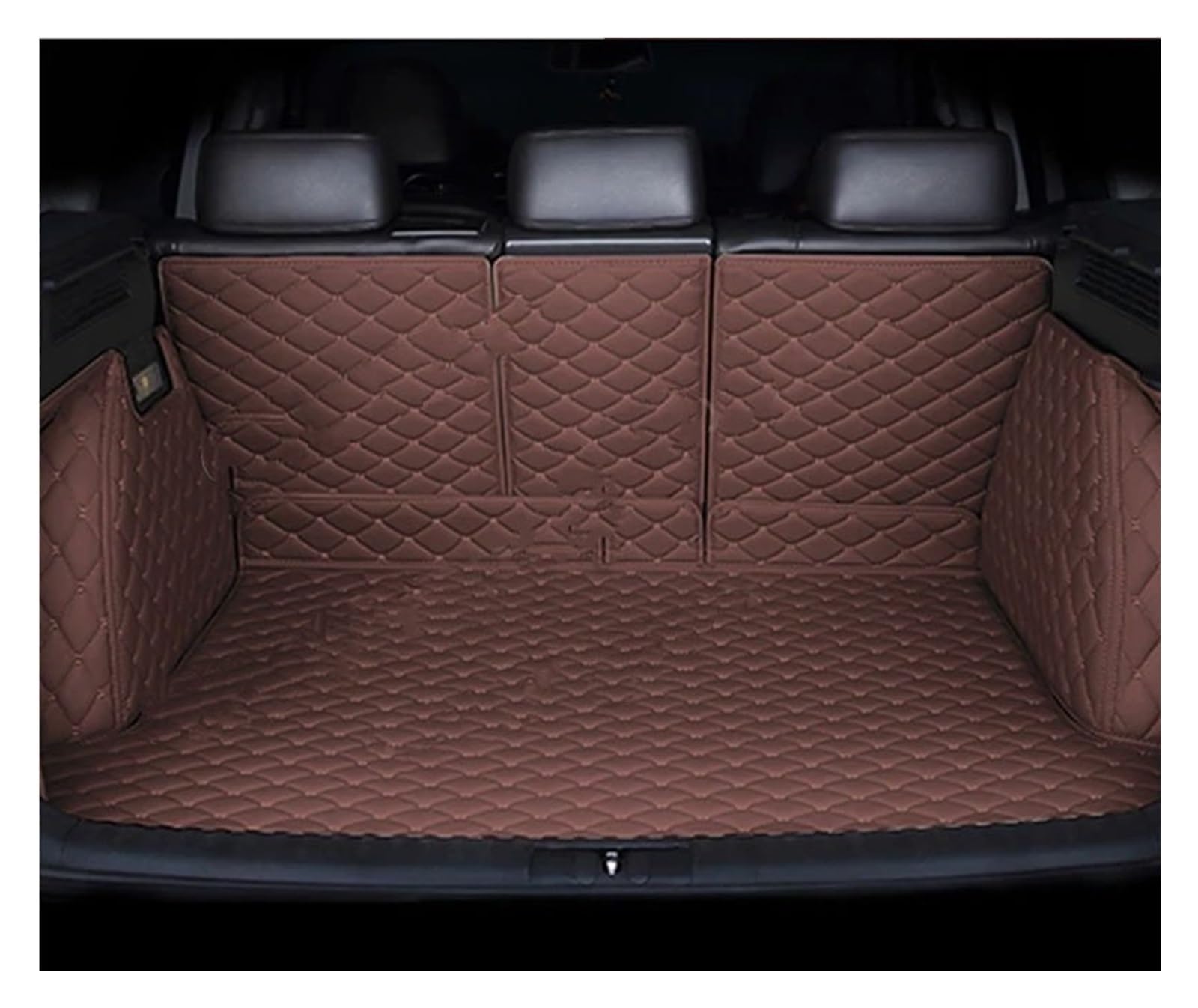 OEXRIG Kofferraummatte Für CR-V Für CRV Für CR V 2023 2024 2025 Leder Auto Hinten Stamm Matten Wasserdicht Pads Fach Teppich Schlamm Tapis Kofferraum Cargo Schutzmatte(Dark Brown-B) von OEXRIG