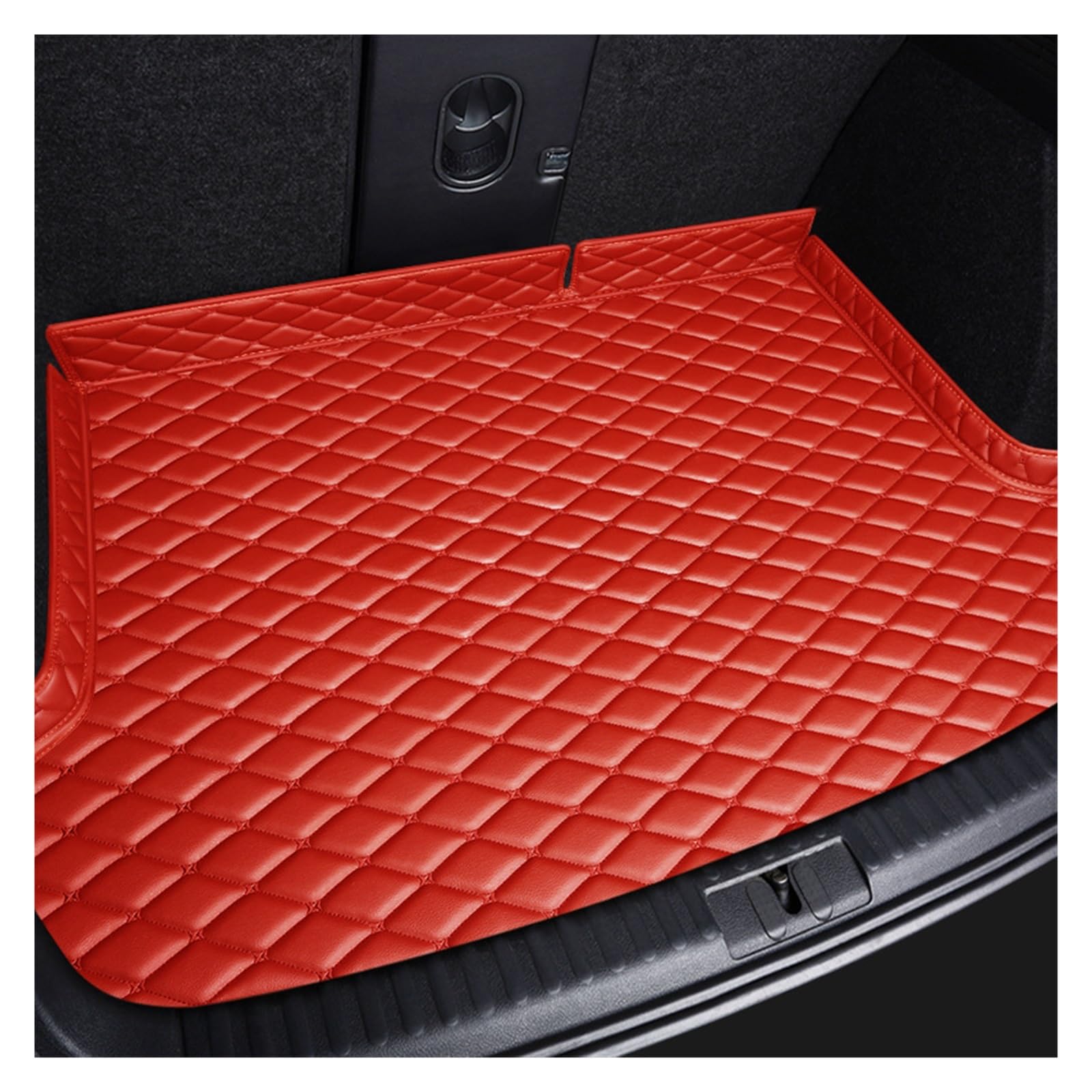 OEXRIG Kofferraummatte Für F01 7 Series E65 E66 E68 F02 G11 G12 Leder Kofferraummatte Kofferraum Cargo Schutzmatte(Red,G12 2015-2022) von OEXRIG