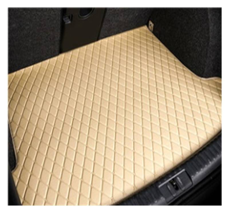 OEXRIG Kofferraummatte Für Ford Für Rand 2016 2017 2018 2019 2020 Leder Kofferraum Matte Stamm Boot Mat Liner Pad Kofferraum Cargo Schutzmatte(Beige-A) von OEXRIG