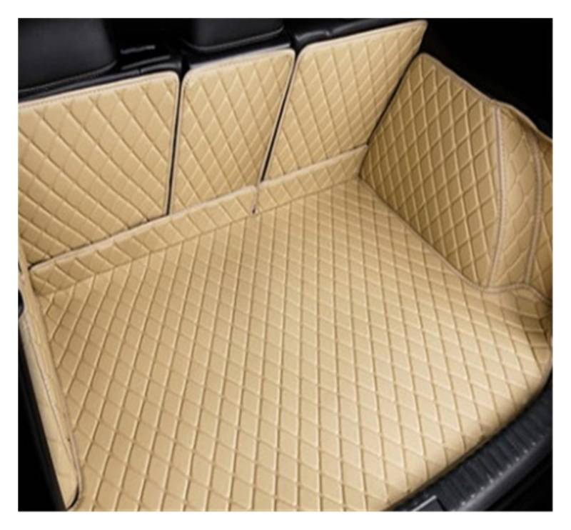 OEXRIG Kofferraummatte Für Toyota Für Land Für Cruiser 200 LC200 2007-2016 7 Sitze Stamm Matten wasserdichte Boot Teppiche Kofferraum Cargo Schutzmatte(Beige-B) von OEXRIG