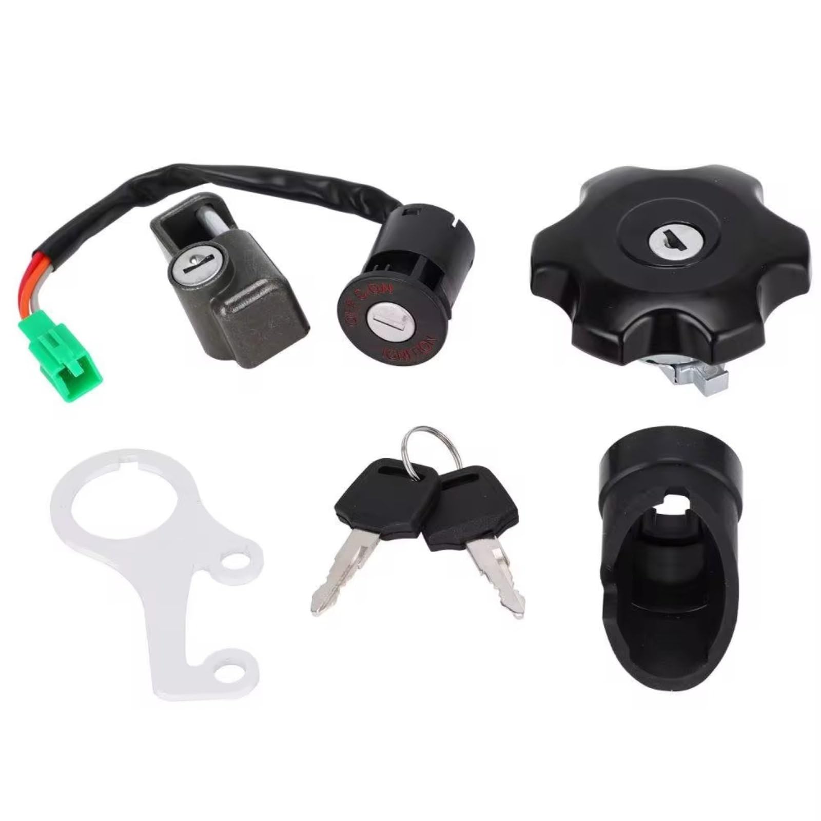 OEXRIG Motorrad Zündschloss Für Suzuki Für DRZ400SM Für DRZ 400SM 2005-2019 Motorrad Zündschlüssel Schalter Tankdeckel Helm Lock Set Zündschalter Sitzschloss von OEXRIG