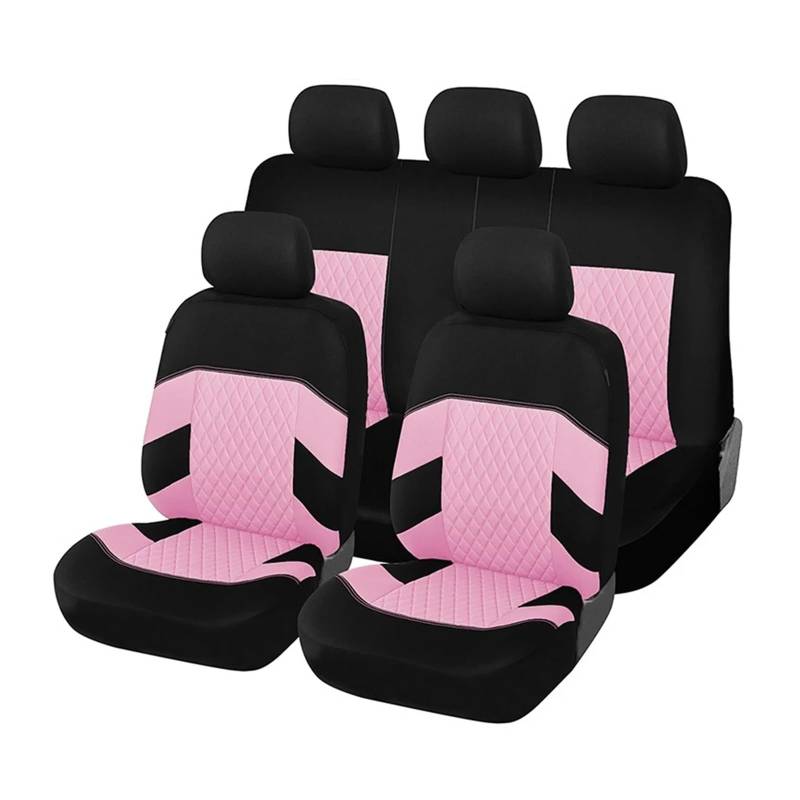 OEXRIG Sitzbezügesets Für A1 Für A4 Universal Autositzbezüge Set Autozubehör Autositzbezüge(Pink-9Piece) von OEXRIG