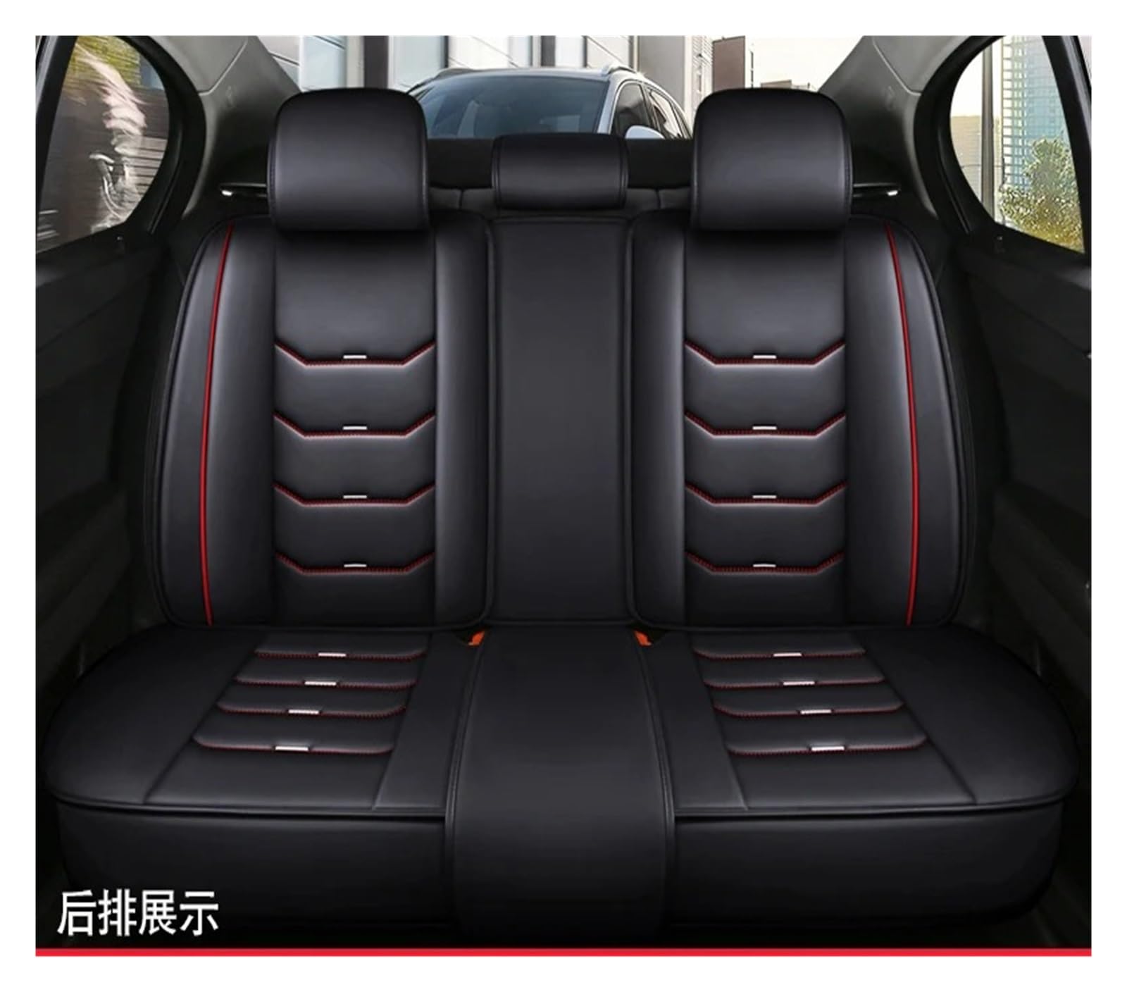 OEXRIG Sitzbezügesets Für CR-Z Für Civic Für CRV Für Stream Für Legend Für Fit Für Avancier Für Crider Für Integra Universeller Autositzbezug Aus Leder Autositzbezüge(Back Row 3seat) von OEXRIG