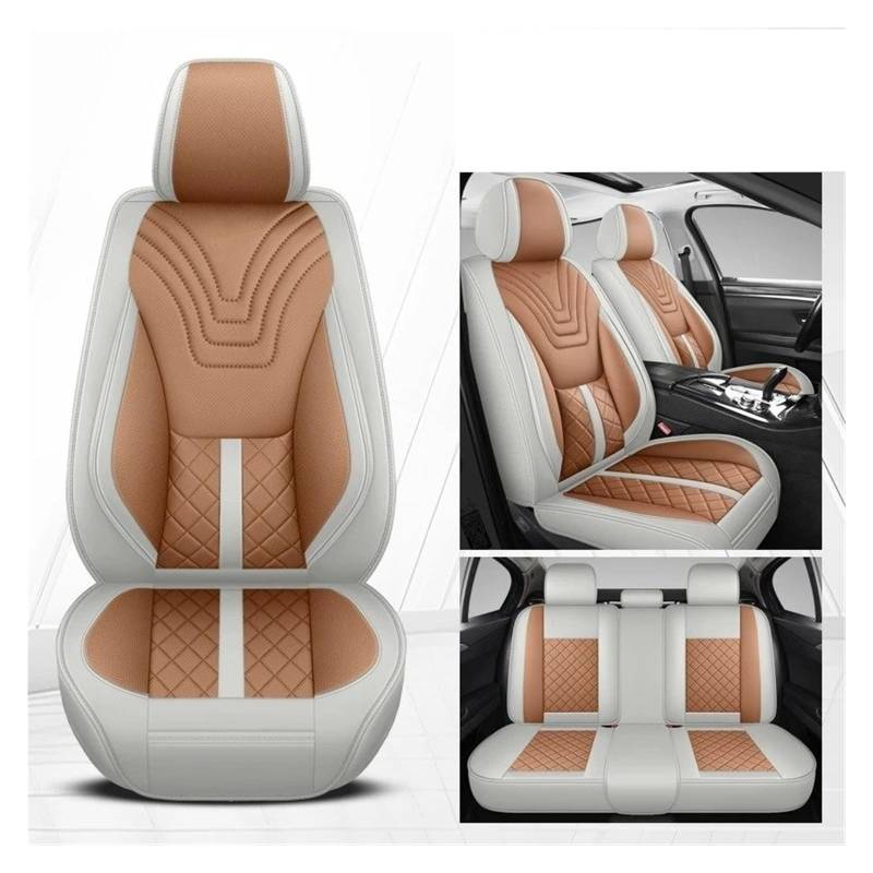 OEXRIG Sitzbezügesets Für Haval Alle Modelle Für Haval Für Hover F7 F5 H6 H7 H5 H8 H9 M6 H2S H1 H2 Universal Leder Auto Sitz Abdeckung Autositzbezüge(Coffee Brown) von OEXRIG