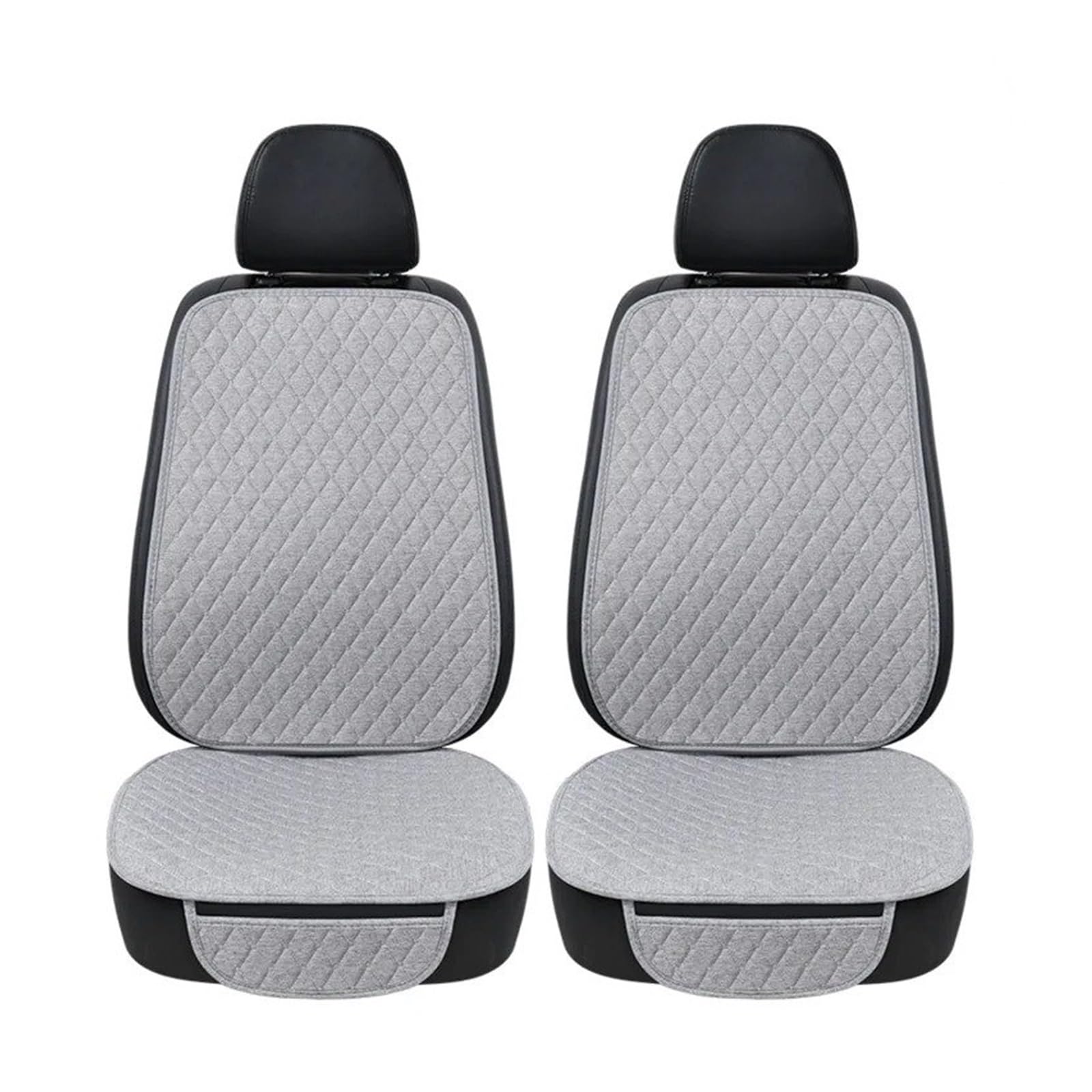 OEXRIG Sitzbezügesets Universal Autositzbezug Schutz Auto Vorne Hinten Rückenlehne Leinen Sitzkissen Pad Automotive Interior Truck SUV Van Autositzbezüge(2 Front Gray) von OEXRIG