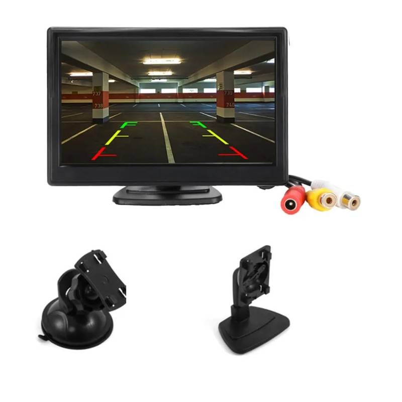 Rückfahrkamera Kabellos AHD 1080P Auto Monitor 5 Zoll Bildschirm Für Rückansicht Reverse Kamera TFT LCD Display HD Digital Farbe Rückfahrkamera(Brown) von OEXRIG