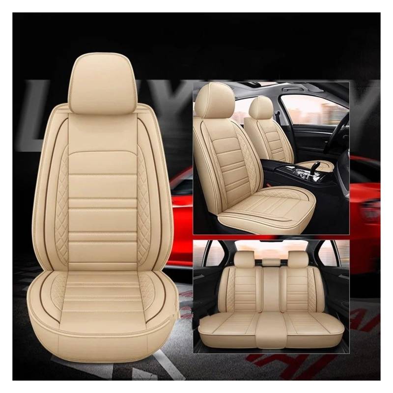 Sitzbezügesets Für Peugeot 206 307SW 308 407 408 508sw 208 2008 3008 4008 5008 Universal Style 3D Autositzbezug Autositzbezüge(A-Beige 5 Seats) von OEXRIG