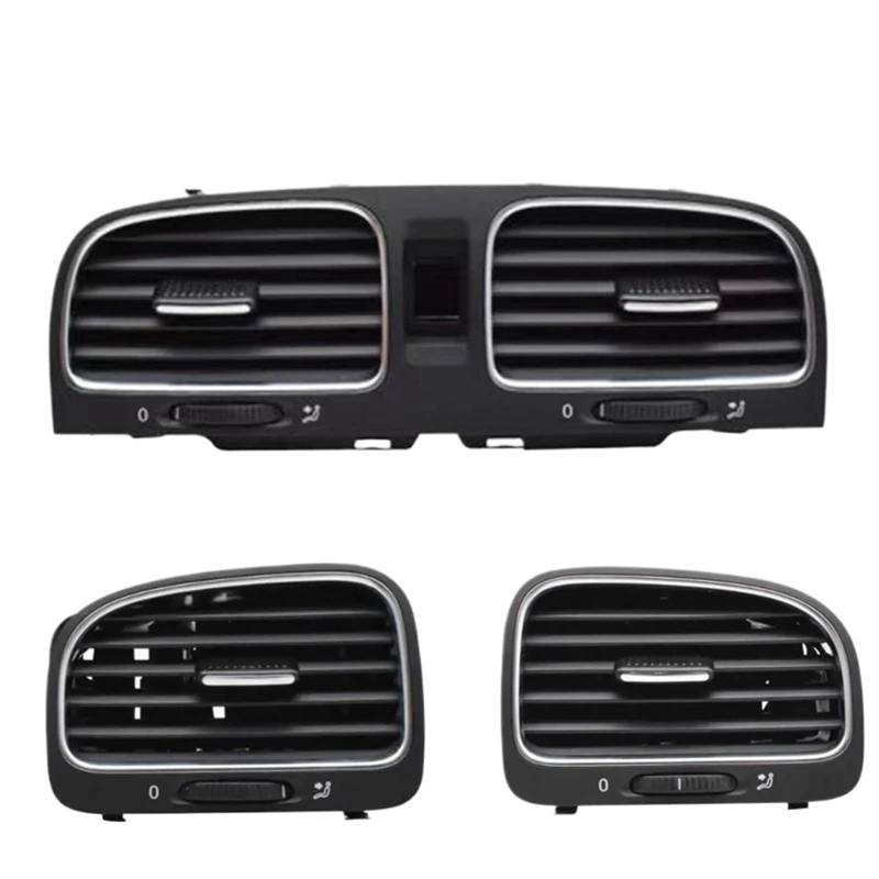 Auto-Lüftungsgitter Für VW Für Golf 2009-2016 Front Panel Konsole Vents Dash Jalousie Klimaanlage Vent Outlet 5K0819728 5K0819703 5K0819704 AC Air Vent Outlet(A Set) von OEXRIGRU