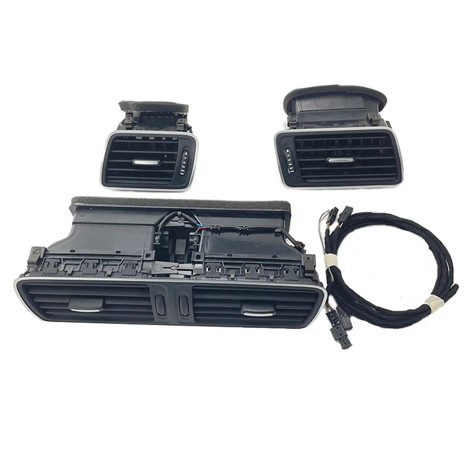 Auto-Lüftungsgitter Für VW Für Passat B6 B7 CC R36 Auto Mittelkonsole Klimaanlage Lüftungsschlitze 3 Stück 3AB 819 701 A 3AB 819 702 A 3AD 819 728 A AC Air Vent Outlet von OEXRIGRU