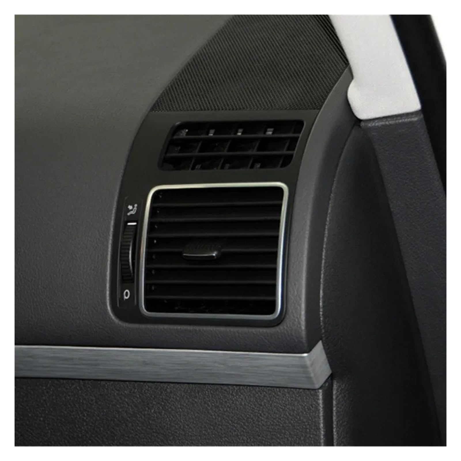 Auto-Lüftungsgitter Für VW Für Touran 2005-2015 Dashboard Klimaanlage Outlet Air AC Vent Belüftung 1 Stück AC Air Vent Outlet(Chrome Passenger) von OEXRIGRU