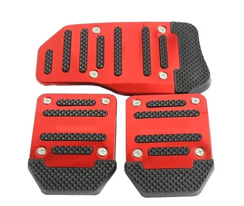 Auto Pedale 1set Universal Auto Pedal Schutz Abdeckung Auto Bremse Gaspedal Manuelle Getriebe Pedal Für Auto Pedal Bremse Pedalkappen(Red Set) von OEXRIGRU