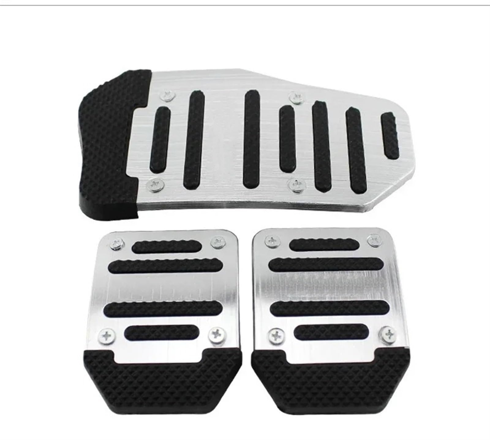 Auto Pedale 1set Universal Auto Pedal Schutz Abdeckung Auto Bremse Gaspedal Manuelle Getriebe Pedal Für Auto Pedal Bremse Pedalkappen(Silver Set) von OEXRIGRU