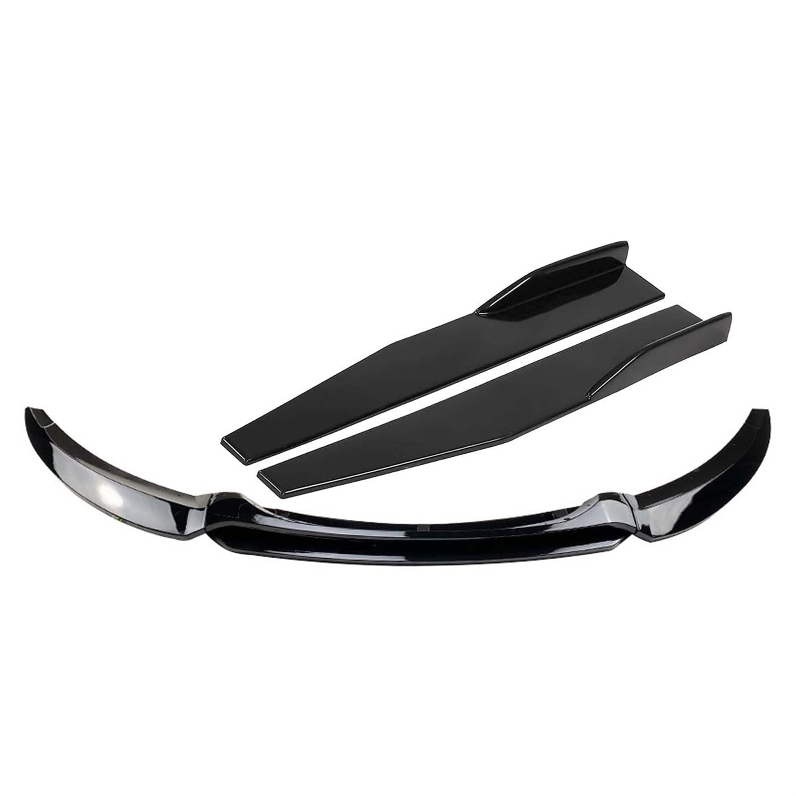 Auto Seitenschweller 1 Series E82 E88 135i 2008 2009 2010 2011 2012 2013 Front Lower Bumper Protector Kit Canard Auto Seite Rock Splitter Spoiler Auto Seitenschweller Spoiler(Schwarz) von OEXRIGRU