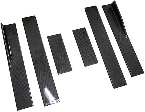 Auto Seitenschweller 2M Für Für Lancer Für Evolution Für Eclipse Seite Rock Extension Kit Schürze Splitter Lip Winglet Auto Zubehör Auto Seitenschweller Spoiler(Carbon Fiber Look) von OEXRIGRU