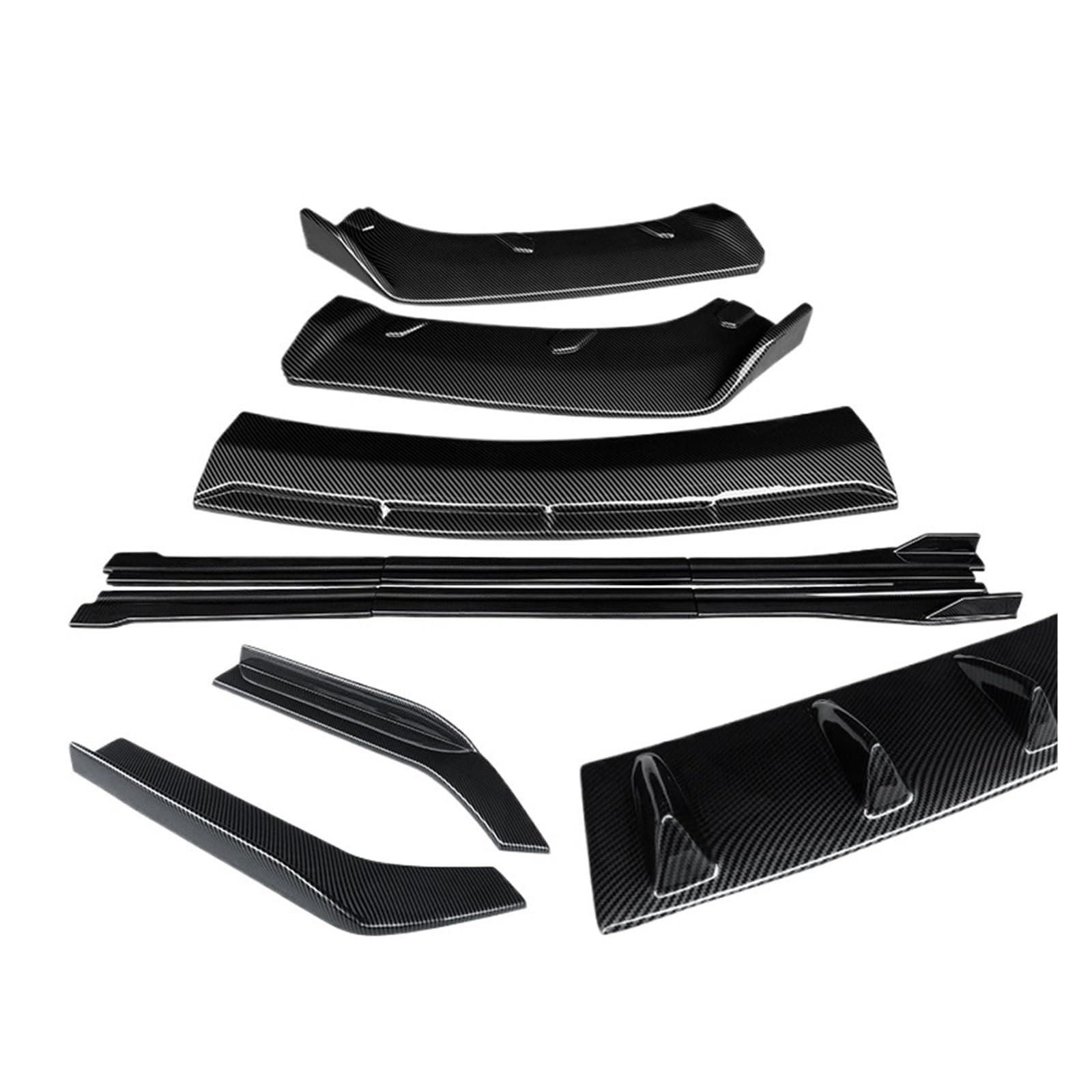 Auto Seitenschweller 5 Series F18 F10 520i 530i 2008 2009 2010 2011 2012 2013 Auto Frontstoßstange Splitter Lip Body Kit Spoiler Seitenschweller Erweiterungen Auto Seitenschweller Spoiler(Carbon Fiber von OEXRIGRU