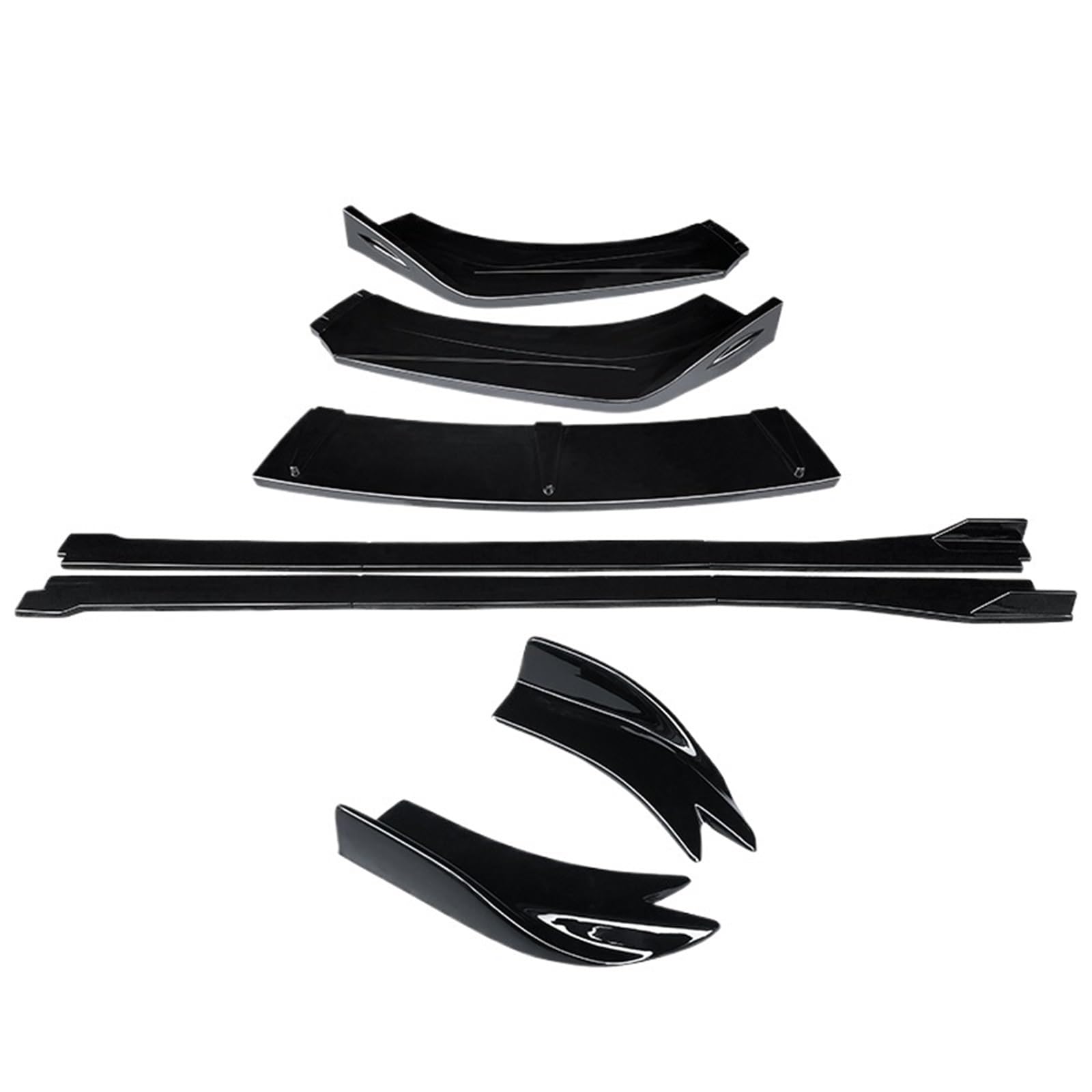 Auto Seitenschweller A1 2011-2016 2017 2018 2019 Auto Frontstoßstange Splitter Lip Body Kit Spoiler Seitenschweller Erweiterungen Heckwickelwinkel Haifischflossen Auto Seitenschweller Spoiler(Gloss Bl von OEXRIGRU