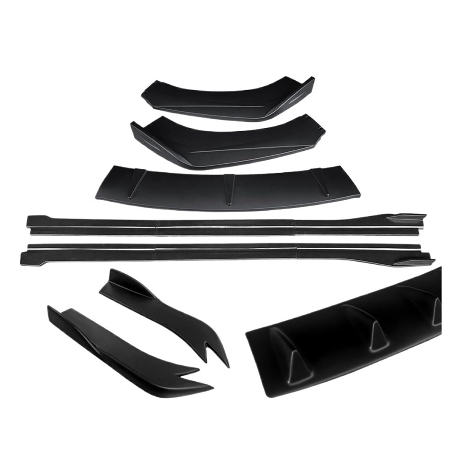 Auto Seitenschweller A4 2009 2010 2011 2012 2013 2014 2015 2016 Auto Front Stoßstange Splitter Lip Body Kit Spoiler Seite Röcke Hinten Wrap Winkel Auto Seitenschweller Spoiler(Matte Black) von OEXRIGRU