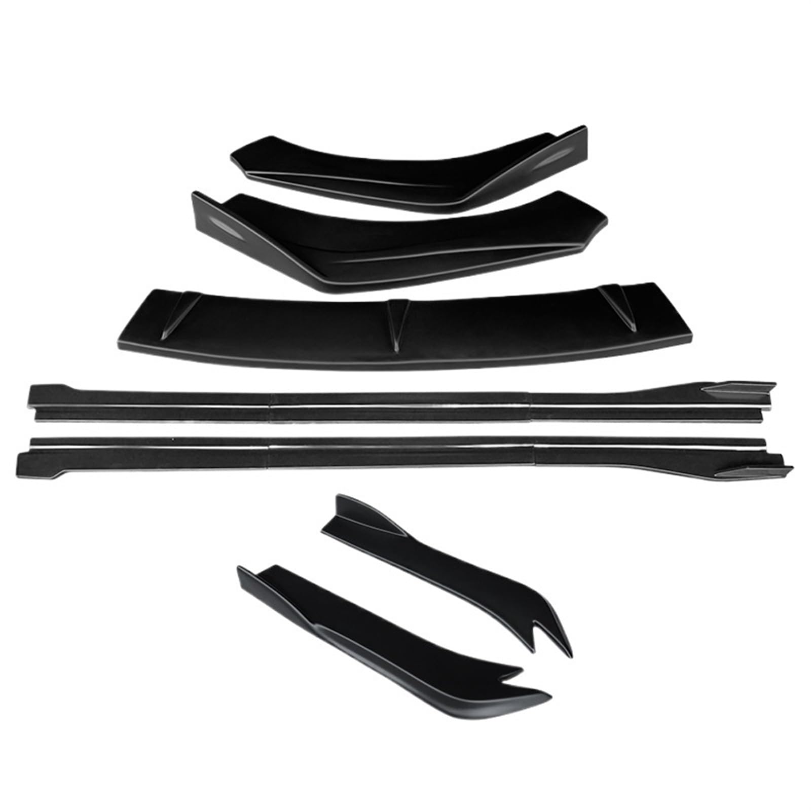 Auto Seitenschweller A7 2015 2016 2017 2018 Auto Front Stoßstange Splitter Lip Body Kit Spoiler Seite Röcke Extensions Hinten Wrap Winkel ABS Auto Seitenschweller Spoiler(Matte Black) von OEXRIGRU