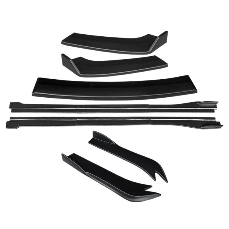 Auto Seitenschweller Für Benz C-Klasse W204 C63 2007-2014 Auto Body Kit Front Stoßstange Splitter Lip Spoiler Seite Röcke Hinten Wrap Winkel ABS Auto Seitenschweller Spoiler(Matte Black) von OEXRIGRU