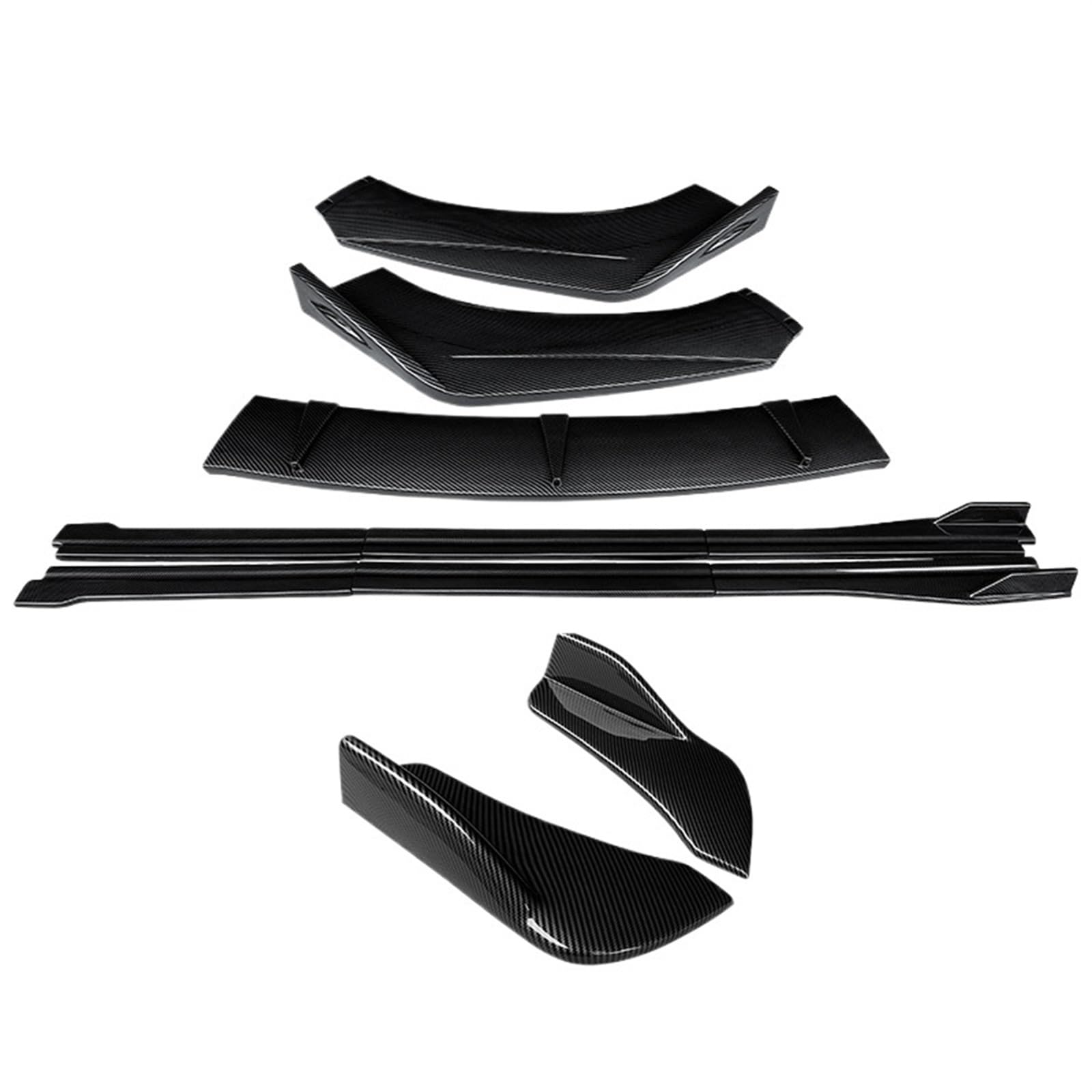 Auto Seitenschweller Für FIAT Für Ottimo 2014 2015 2016 2017 Auto Front Lip Splitter Körper Kit Spoiler Schutz Seite Röcke Hinten Wrap Winkel ABS Auto Seitenschweller Spoiler(Carbon Fiber Look) von OEXRIGRU