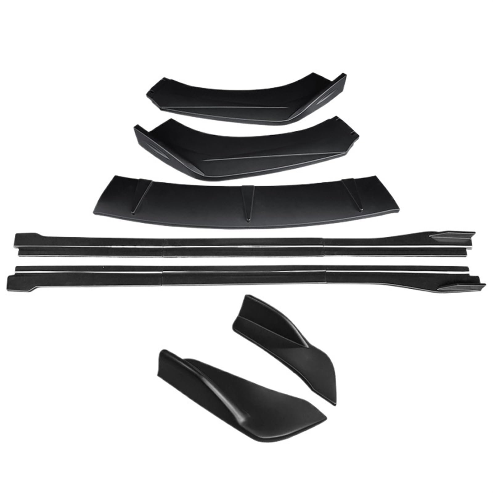 Auto Seitenschweller Für FIAT Für Ottimo 2014 2015 2016 2017 Auto Front Lip Splitter Körper Kit Spoiler Schutz Seite Röcke Hinten Wrap Winkel ABS Auto Seitenschweller Spoiler(Matte Black) von OEXRIGRU